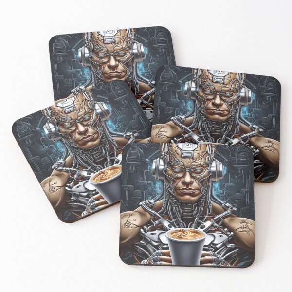 Item preview, Coffee and Cyborg designed and sold by likbatonboot.
