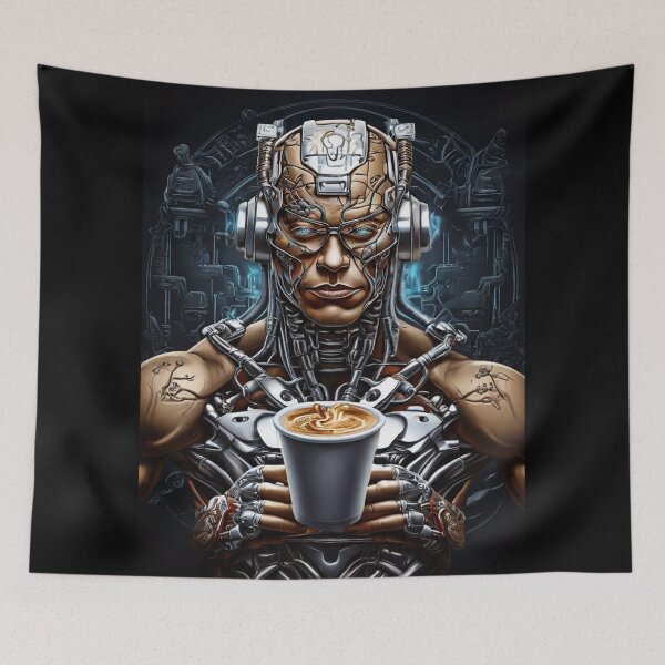 Item preview, Coffee and Cyborg designed and sold by likbatonboot.