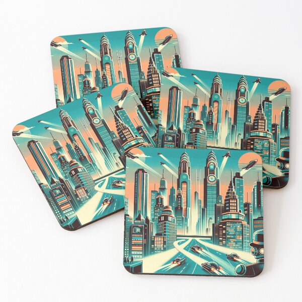 Item preview, Retrofuturistic Metropolis designed and sold by RetroRover.