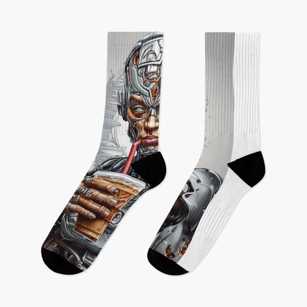 Item preview, Iced Coffee and Cyborg designed and sold by likbatonboot.