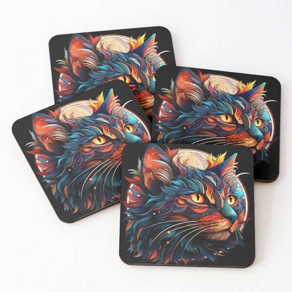 Item preview, Whimsical cat, bursting with colour and charm designed and sold by NytCPT.