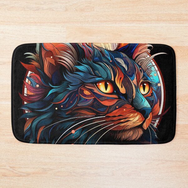 Item preview, Whimsical cat, bursting with colour and charm designed and sold by NytCPT.