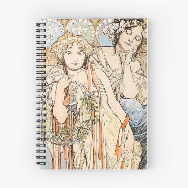 Item preview, Amistad, de Alphonse Mucha. ALTA DEFINICIÓN designed and sold by MINDTHECHERRY.