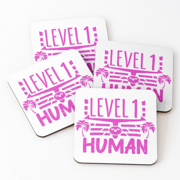 Item preview, Level 1 Human - simple pink palm tree design designed and sold by EmeraldeaArt.
