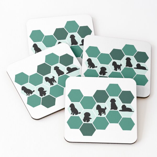 Item preview, Trendy Teal Honeycomb design for Cockapoo Fans designed and sold by LexyDogs.