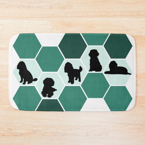 Item preview, Trendy Teal Honeycomb design for Cockapoo Fans designed and sold by LexyDogs.