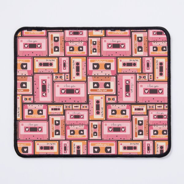Item preview, Retro Valentine Groovy Vibes Cassette Pattern designed and sold by graphicmeyou.