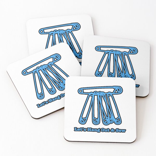 Item preview, Let's Hang Out & Sew Black Outlines designed and sold by Karen Buscemi.