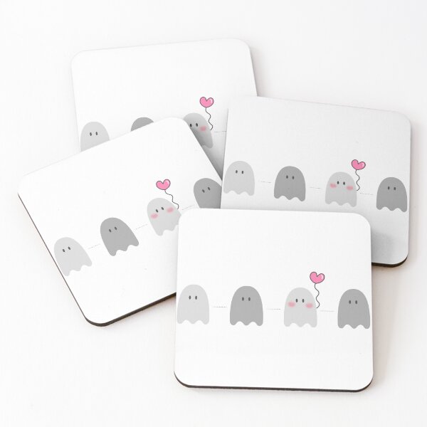 Item preview, Adorable ghosts with heart balloon for valentines day designed and sold by noneko04.