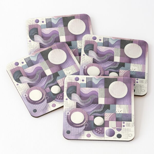 Item preview, Purple Mosaic of Shapes and Textures designed and sold by Veteme.