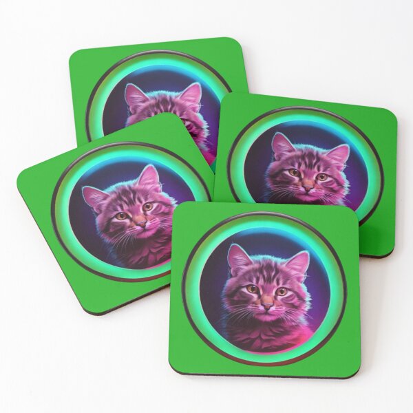 Item preview, Cat on Neon Effect designed and sold by Alexandra Vasconcelo.