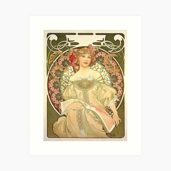 Aperçu de l'œuvre F Champenois, Editeur, par Alphonse Mucha. HAUTE DÉFINITION créée et vendue par MINDTHECHERRY.