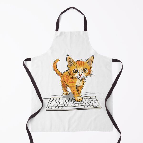 Item preview, Cute Cat on Keyboard designed and sold by MadSwellDesigns.