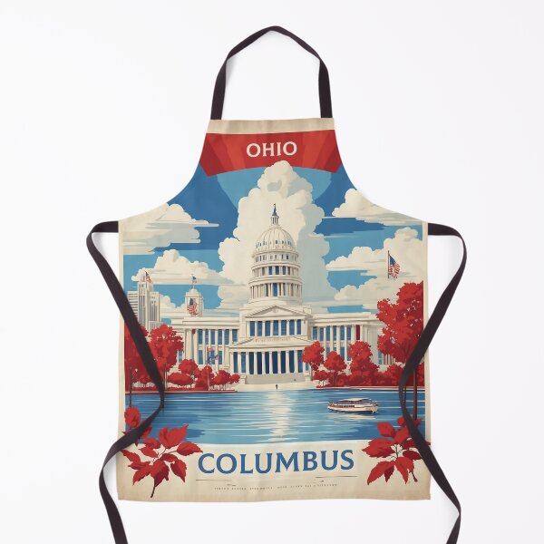 Item preview, Ohio Columbus USA Vintage Poster Tourism designed and sold by TravelersGems.