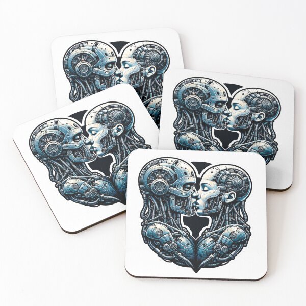 Item preview, Cyborgs In Love/Cyborgs Kissing Sticker?Futuristic/Robots InLove designed and sold by mymagicstoreus.