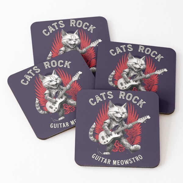 Item preview, Rock cat playing guitar designed and sold by JansenGS.
