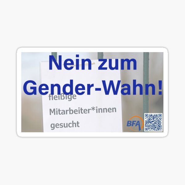 Nein zum Gender-Wahn! Sticker