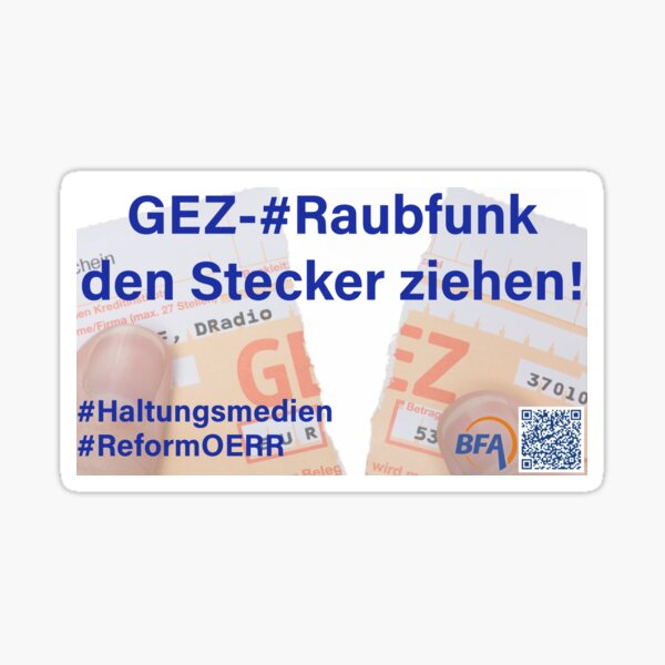 GEZ-#Raubfunk den Stecker ziehen! Sticker