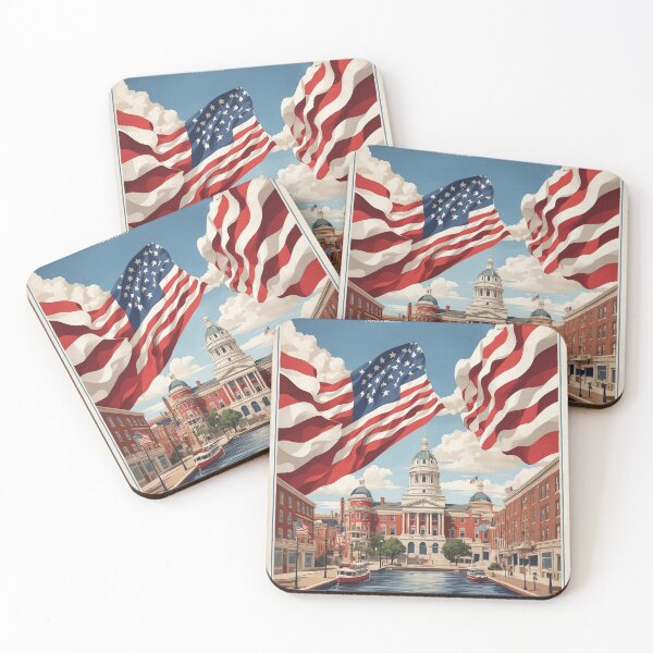 Item preview, Baltimore Maryland Vintage Poster Tourism  designed and sold by TravelersGems.