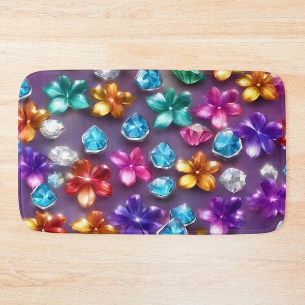 Item preview, Diamond flowers on a purple background designed and sold by SweetRossel.