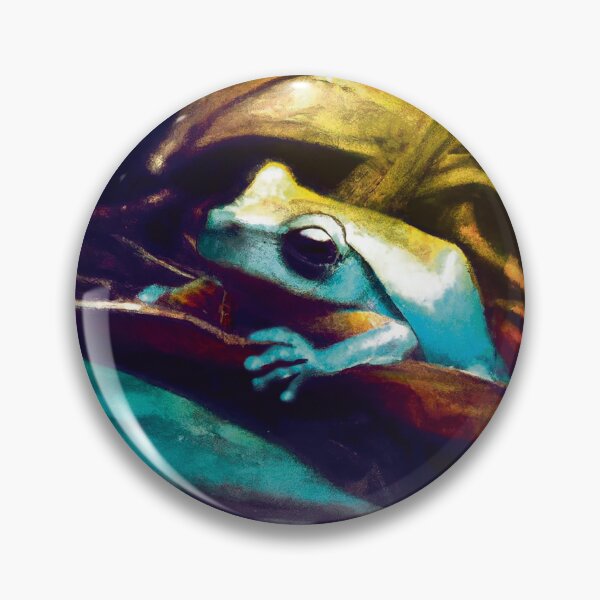 Item preview, Blue and gold leaf frog designed and sold by NellyHorse.