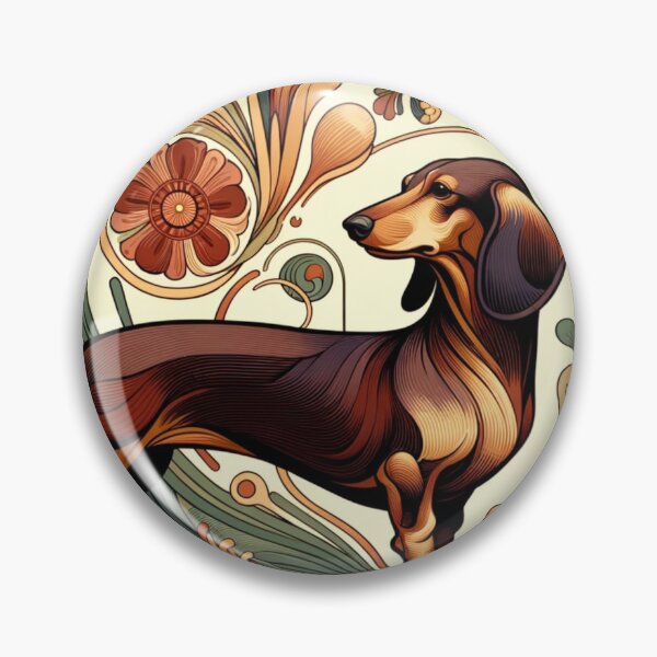 Item preview, Art nouveau dachshund  designed and sold by ClumsyClouds.