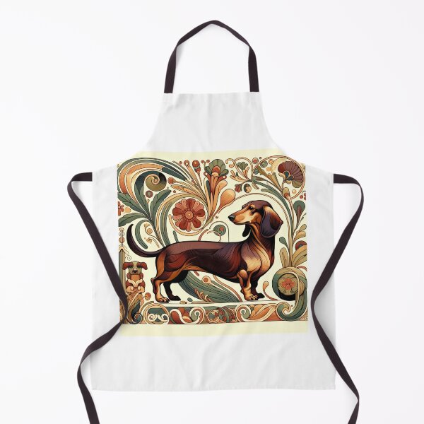 Item preview, Art nouveau dachshund designed and sold by ClumsyClouds.
