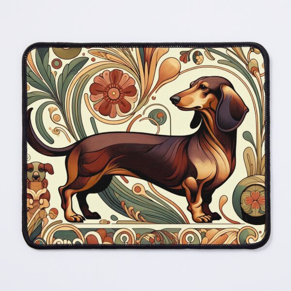 Item preview, Art nouveau dachshund  designed and sold by ClumsyClouds.