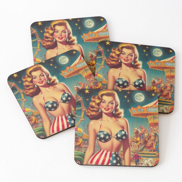 Item preview, Vintage Circus Pin Up designed and sold by PulpVintage.