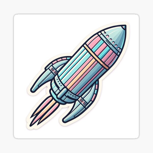 Artikel-Vorschau von   UFO - Pastellfarben /Baby/Alien-Raumschiff-/Raketenaufkleber Band 6, designt und verkauft von mymagicstoreus.