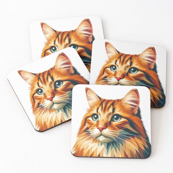 Item preview, Cute geometric colorful cats designed and sold by slamnoah.
