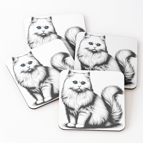 Item preview, Blue eyes white cat/ vector/ svg/ illustration  designed and sold by Kr1tos.