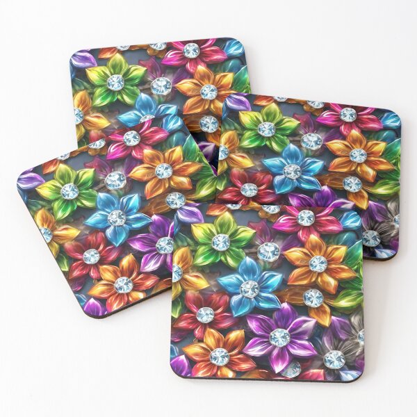 Item preview, Colorful Diamond Flowers designed and sold by SweetRossel.