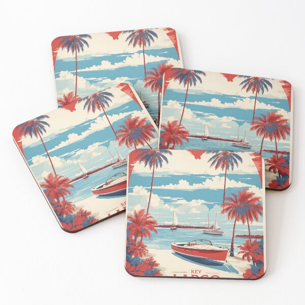 Item preview, Key Largo Florida USA Vintage Poster Tourism  designed and sold by TravelersGems.