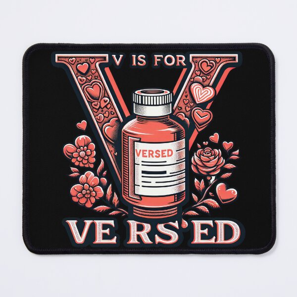 Item preview, V Is For Versed Funny PACU CRNA Nurse Valentines Day T-Shirt designed and sold by MAPDDesigns.