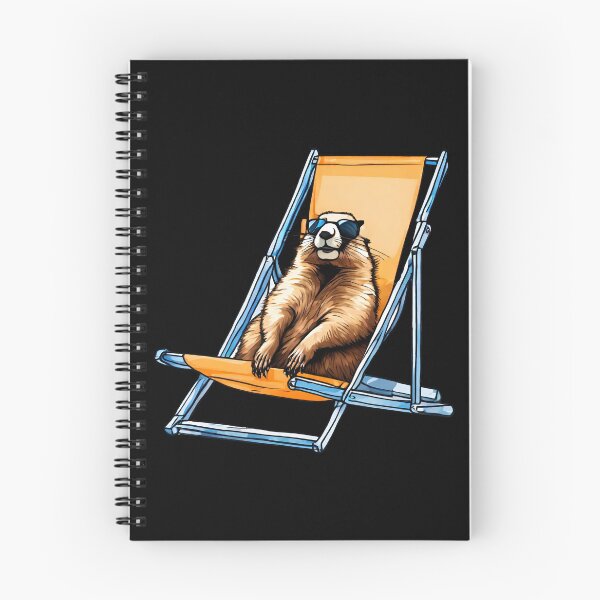 Item preview, Relaxed Marmot with Glasses on a Deckchair designed and sold by Aquillashop.