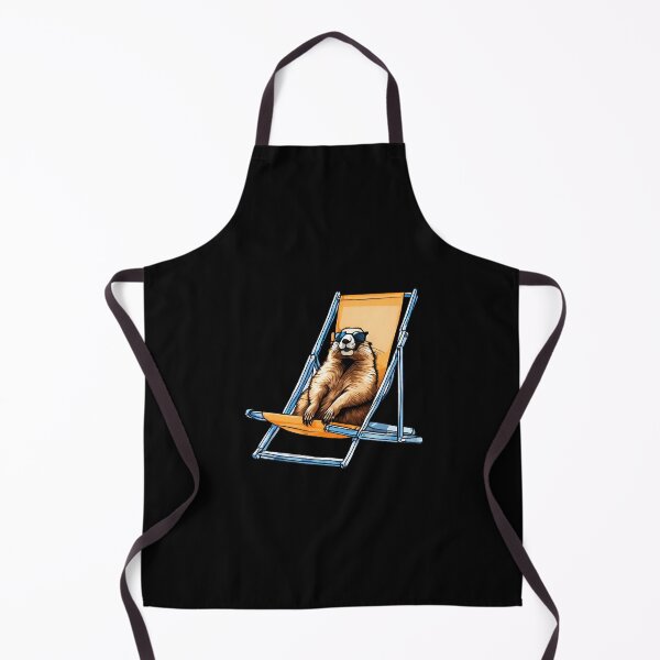 Item preview, Relaxed Marmot with Glasses on a Deckchair designed and sold by Aquillashop.