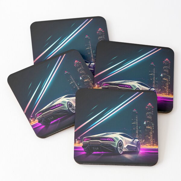 Item preview, Luminous Huracan: Abstract Neon Art Inspired by Lamborghini designed and sold by iQuorra.