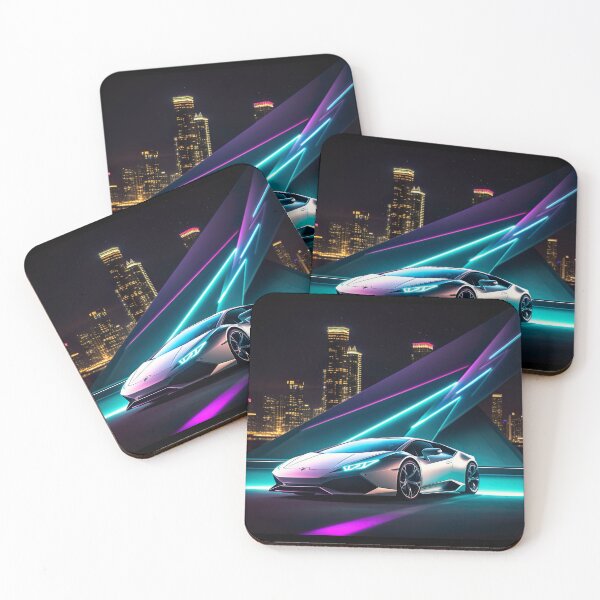 Item preview, Neon Velocity: Abstract Rendition of Lamborghini Huracan designed and sold by iQuorra.