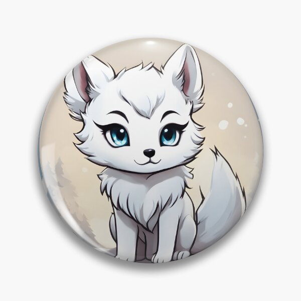 Item preview, Arctic Fox Chibi With Background designed and sold by The-Chibi-Store.