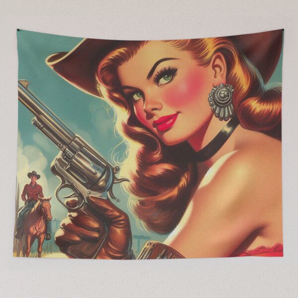 Item preview, Vintage Western Cowgirl designed and sold by PulpVintage.