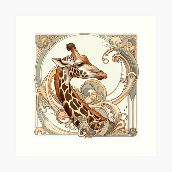 Item preview, Giraffe portrait designed and sold by ClumsyClouds.