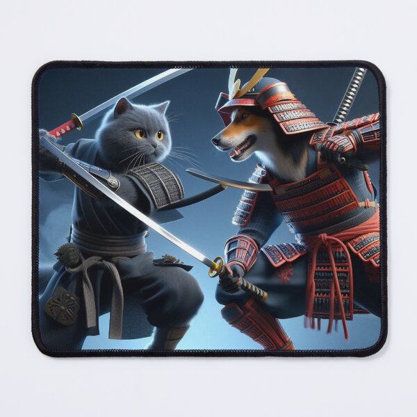 Item preview, Samaurai Dog and Ninja Cat designed and sold by Random Store.