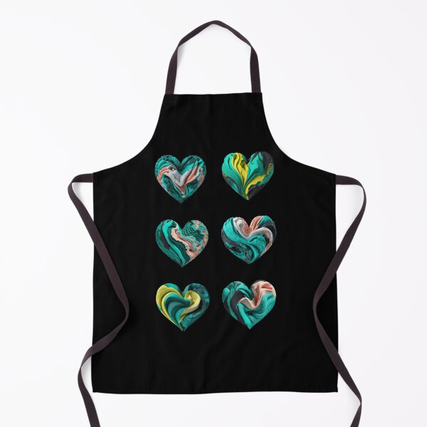 Item preview, Six Hearts Abstract Aesthetic Valentine Mint designed and sold by Lelijo.