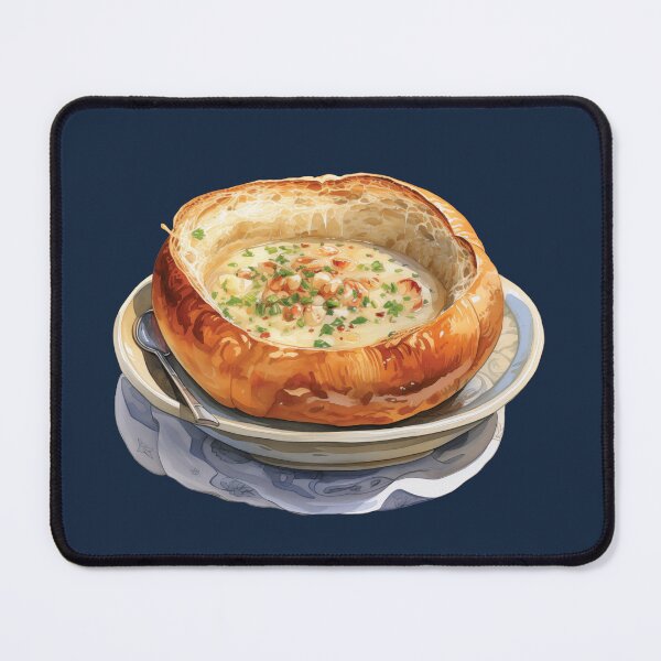Item preview, Seafood Clam Chowder In A Bread Bowl designed and sold by Alicia Chee.