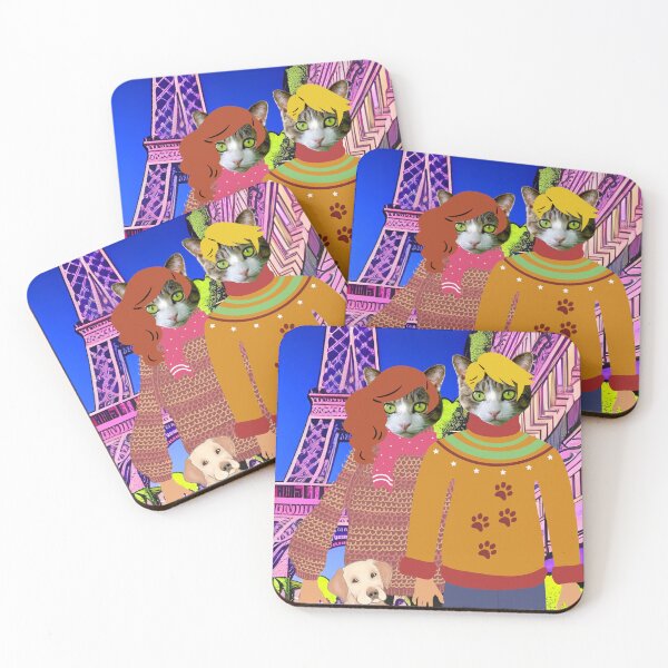 Item preview, Cat couple in Paris designed and sold by GasconyPassion.