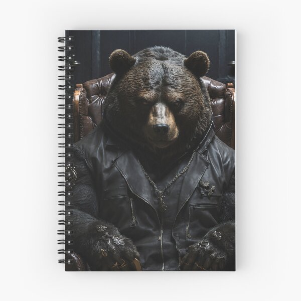 Item preview, Black Dark Bear – a series with darker animal characters designed and sold by MattCollinsShop.