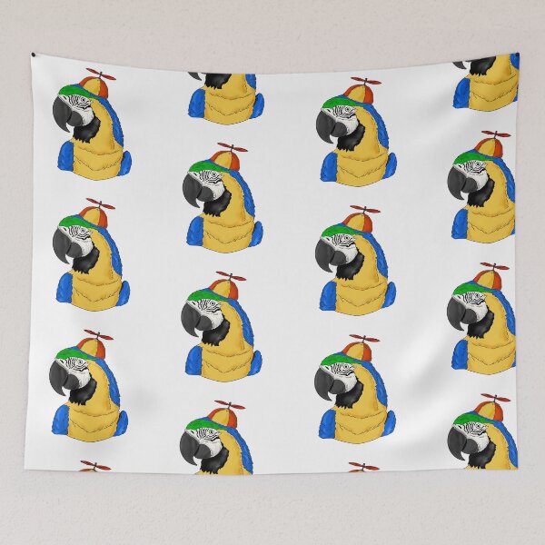 Item preview, Macaw with Spinner Hat designed and sold by Bearschtick In The Woods.