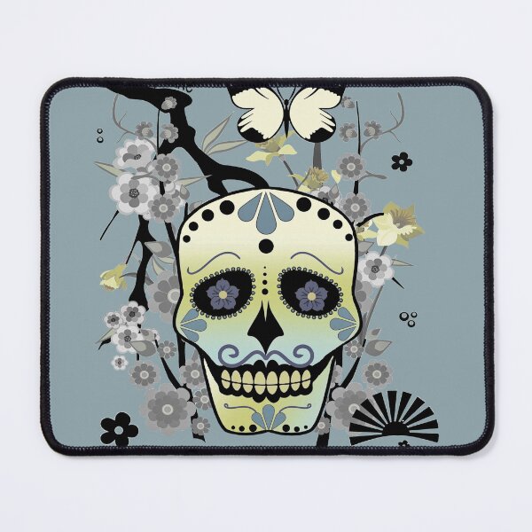 Item preview, SKULL WITH JAPANESE FLOWERS designed and sold by inarausch2023.