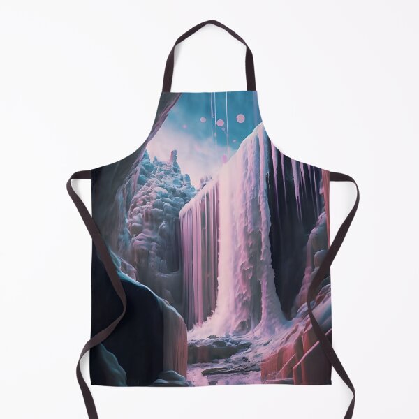 Item preview, Imagine a photo capturing a frozen waterfall against white sandstone designed and sold by MalakShams.